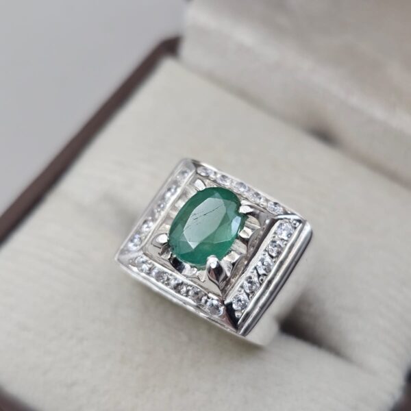 Emerald Square Signet Ring